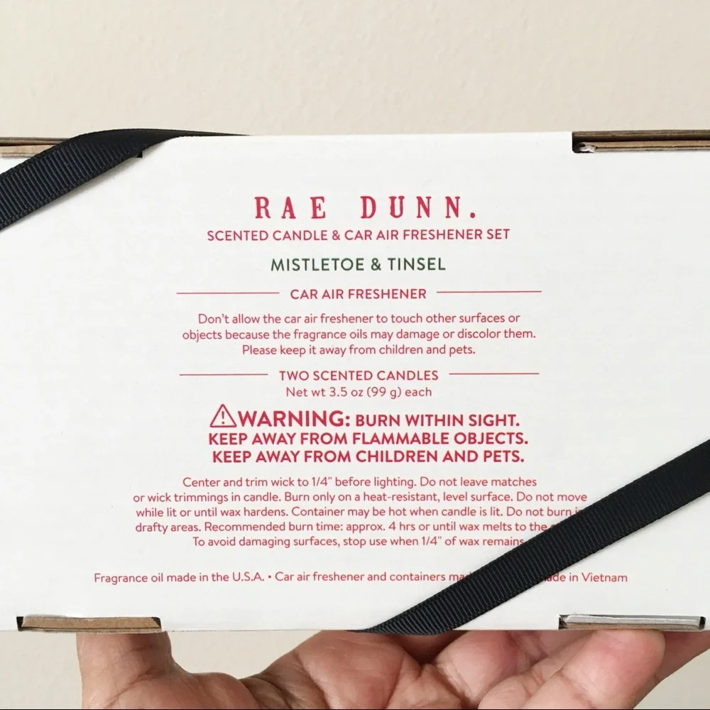 Rae Dunn Scented Candle & Car Air Freshener Set